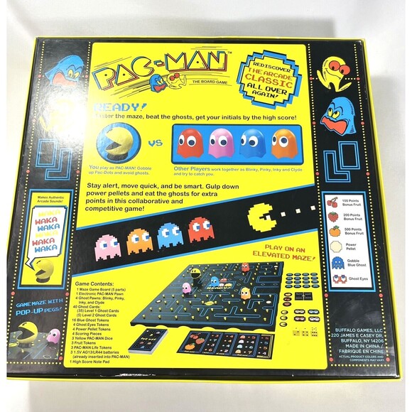 Pac-Man The Board Game Authentic Arcade Sounds Waka Waka Buffalo Games Complete - Picture 5 of 15